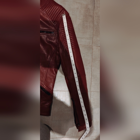 Red Superdry Leather Jacket Collab w/ Idris Elba - Picture 12 of 13